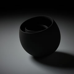 Within #2, glazed ceramic, 120 × 120 × 120 mm, 2019