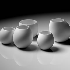 Composition of Curves #7, porcelain, dimensions variable, 2013
